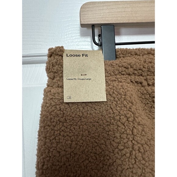 Size M Nike Jordan Flight High-Pile Sherpa Fleece Pants Brown Loose FV7450-223 - Picture 3 of 4